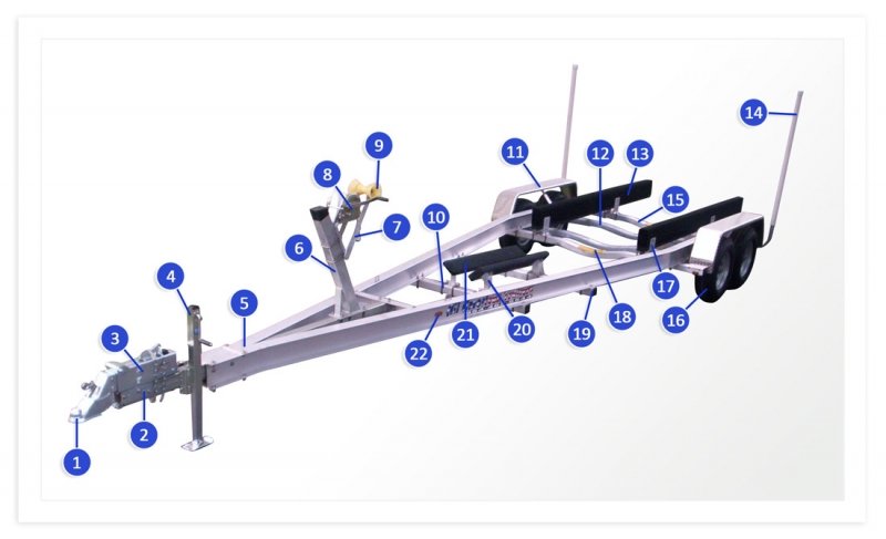 Our products-Bad 2D Bone trailers | boat trailer parts